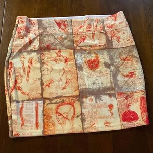 Kreepsville 666 Anatomy Spooky stretchy mini skirt